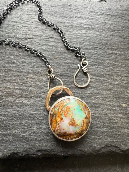 Round Opal Necklace