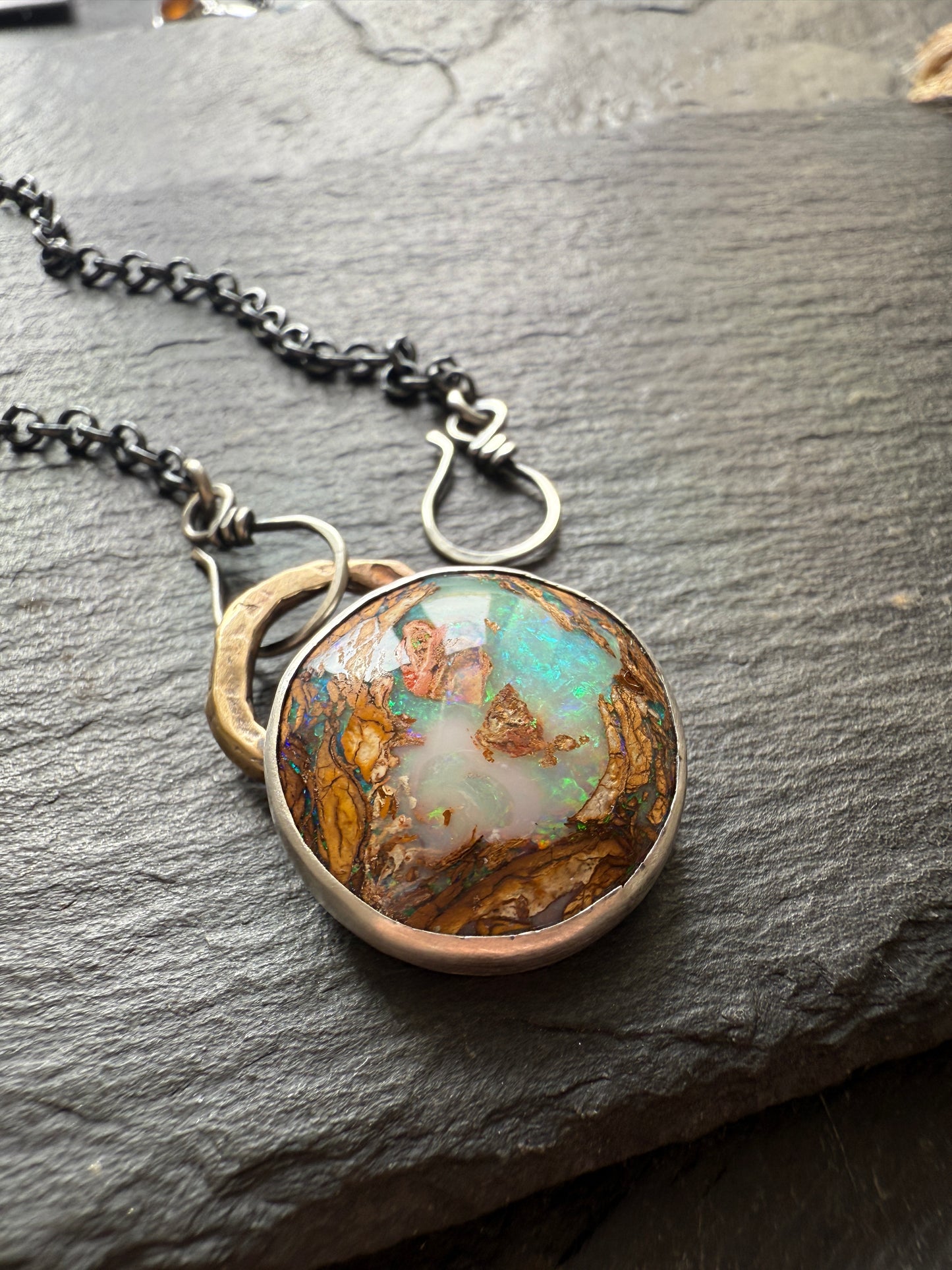 Round Opal Necklace
