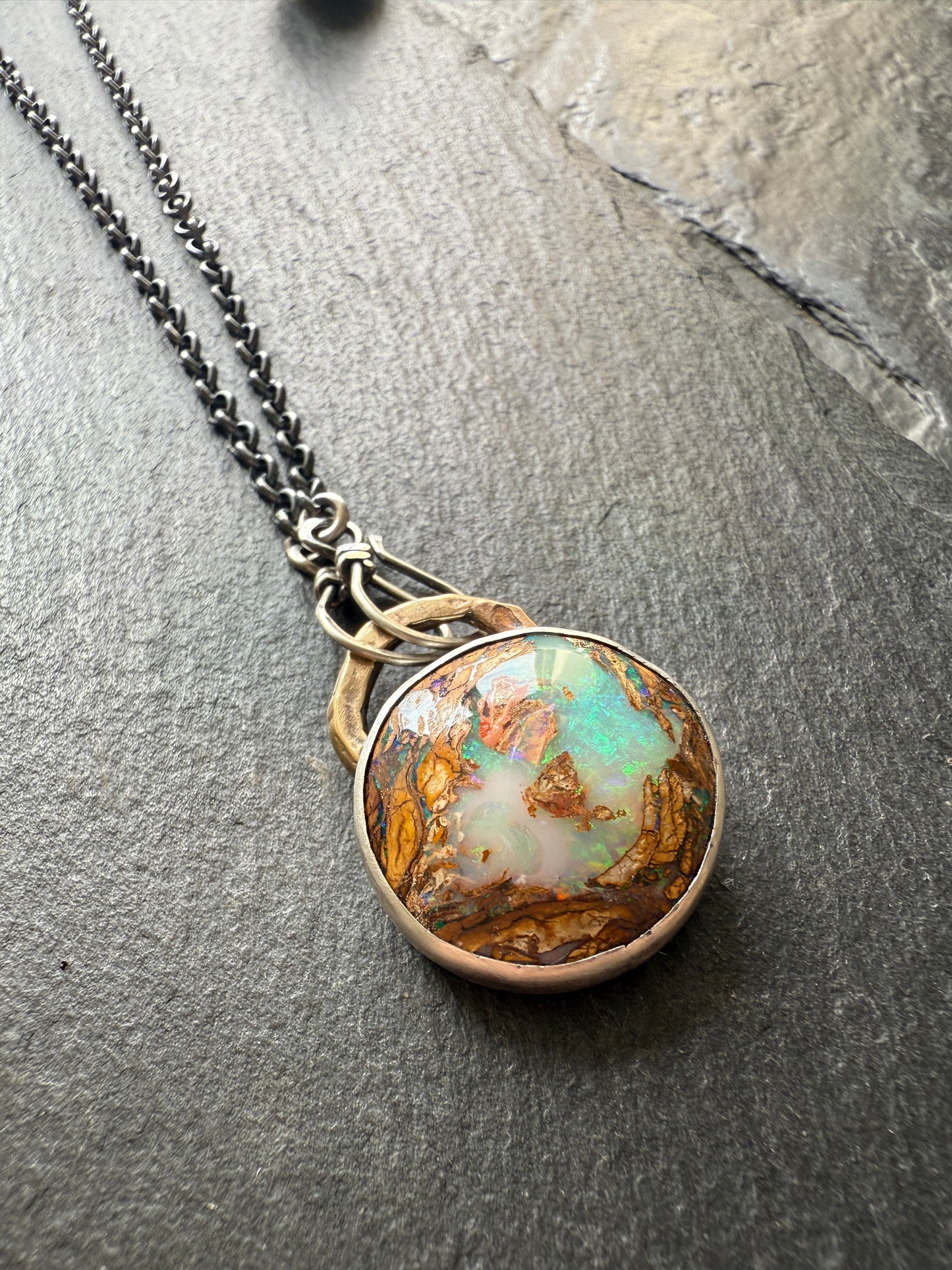Round Opal Necklace