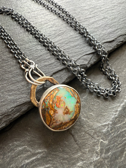 Round Opal Necklace