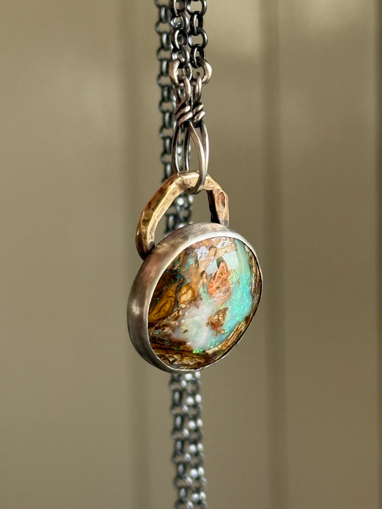 Round Opal Necklace