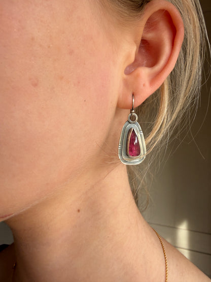 Pink Tourmaline Earrings