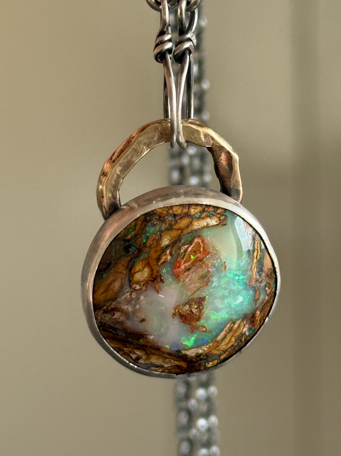 Round Opal Necklace
