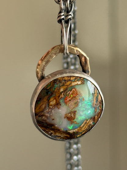 Round Opal Necklace