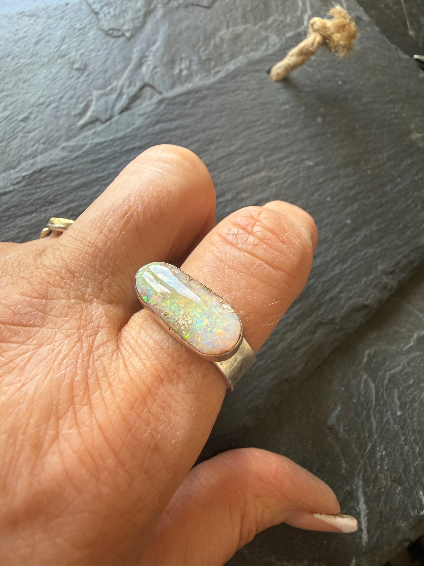 Colourful Opal Ring US 8 / UK P 1/2