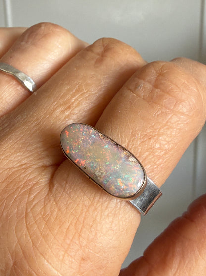 Colourful Opal Ring US 8 / UK P 1/2
