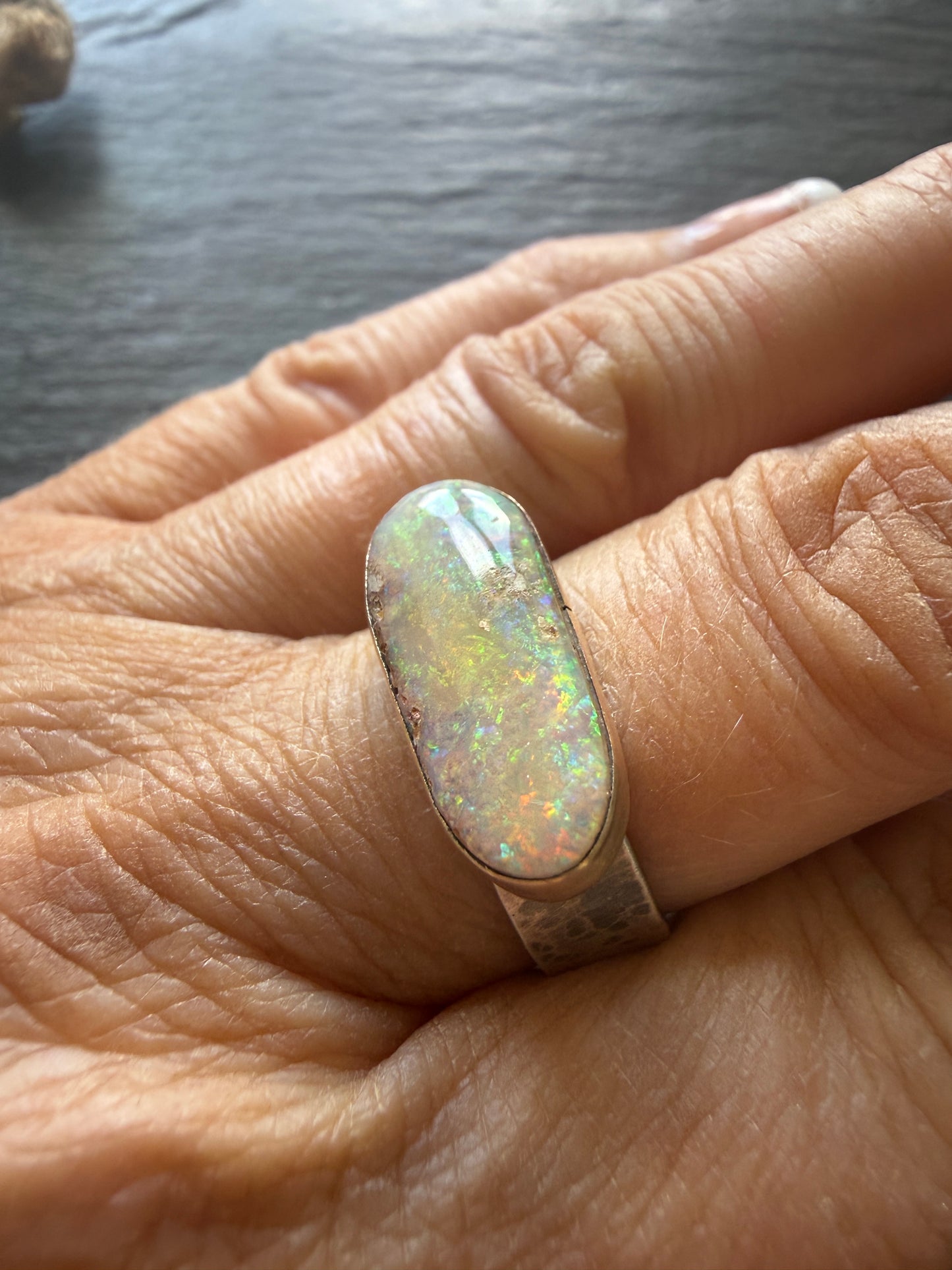 Colourful Opal Ring US 8 / UK P 1/2
