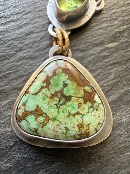 Peridot and Variscite Necklace