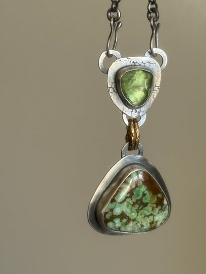 Peridot and Variscite Necklace