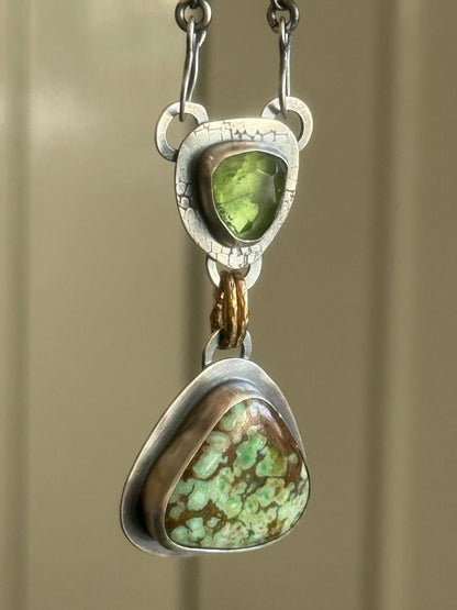 Peridot and Variscite Necklace
