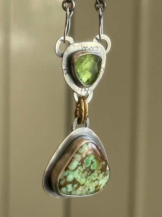 Peridot and Variscite Necklace