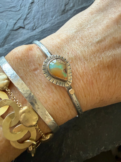 Peachy Boulder Opal Bangle