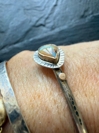 Peachy Boulder Opal Bangle