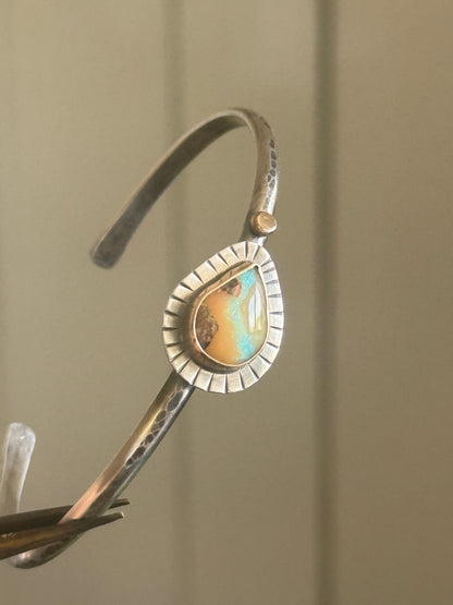 Peachy Boulder Opal Bangle