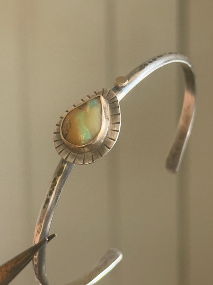 Peachy Boulder Opal Bangle