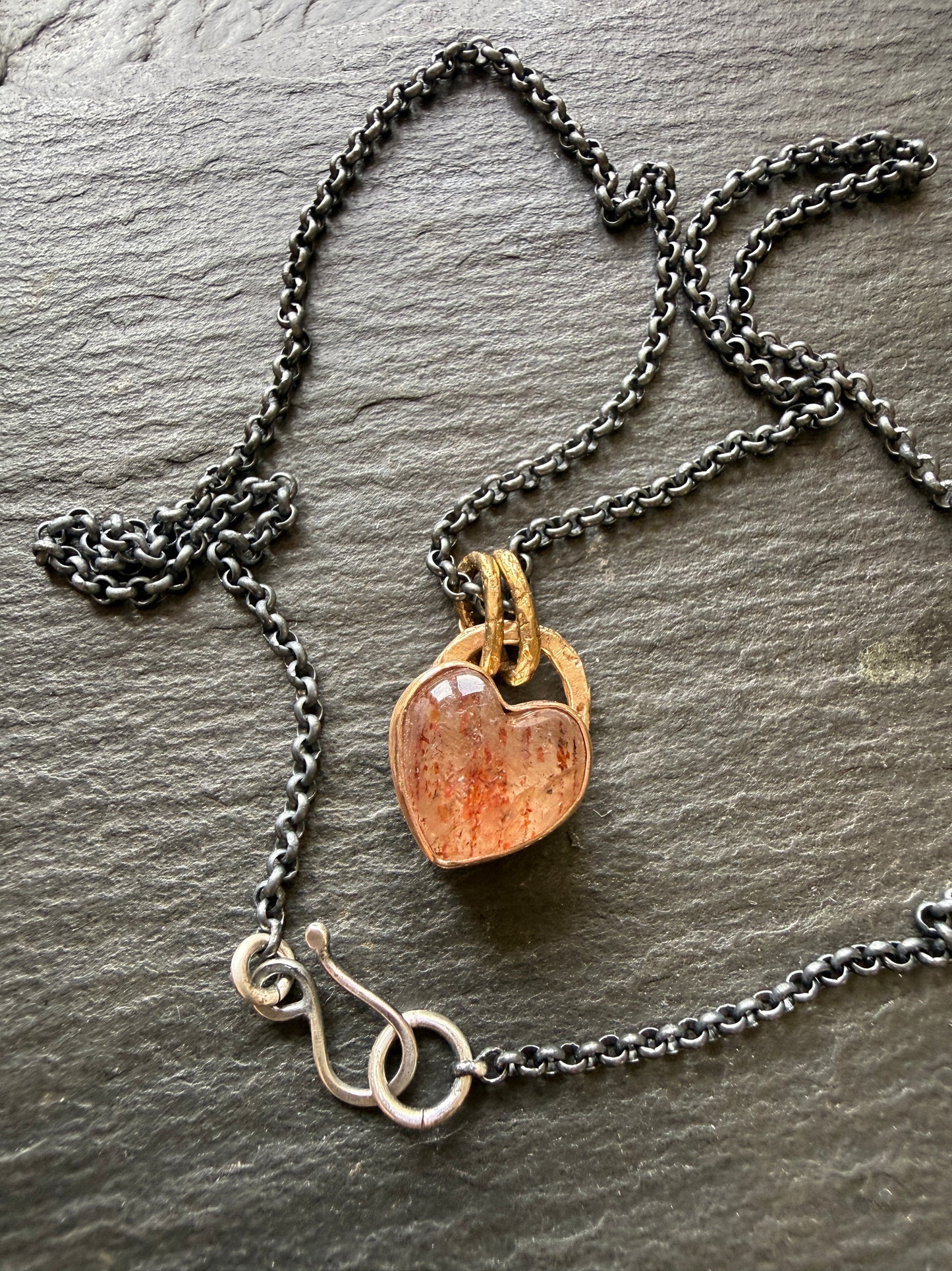 Dainty gold Confetti Sunstone