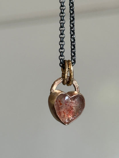 Dainty gold Confetti Sunstone