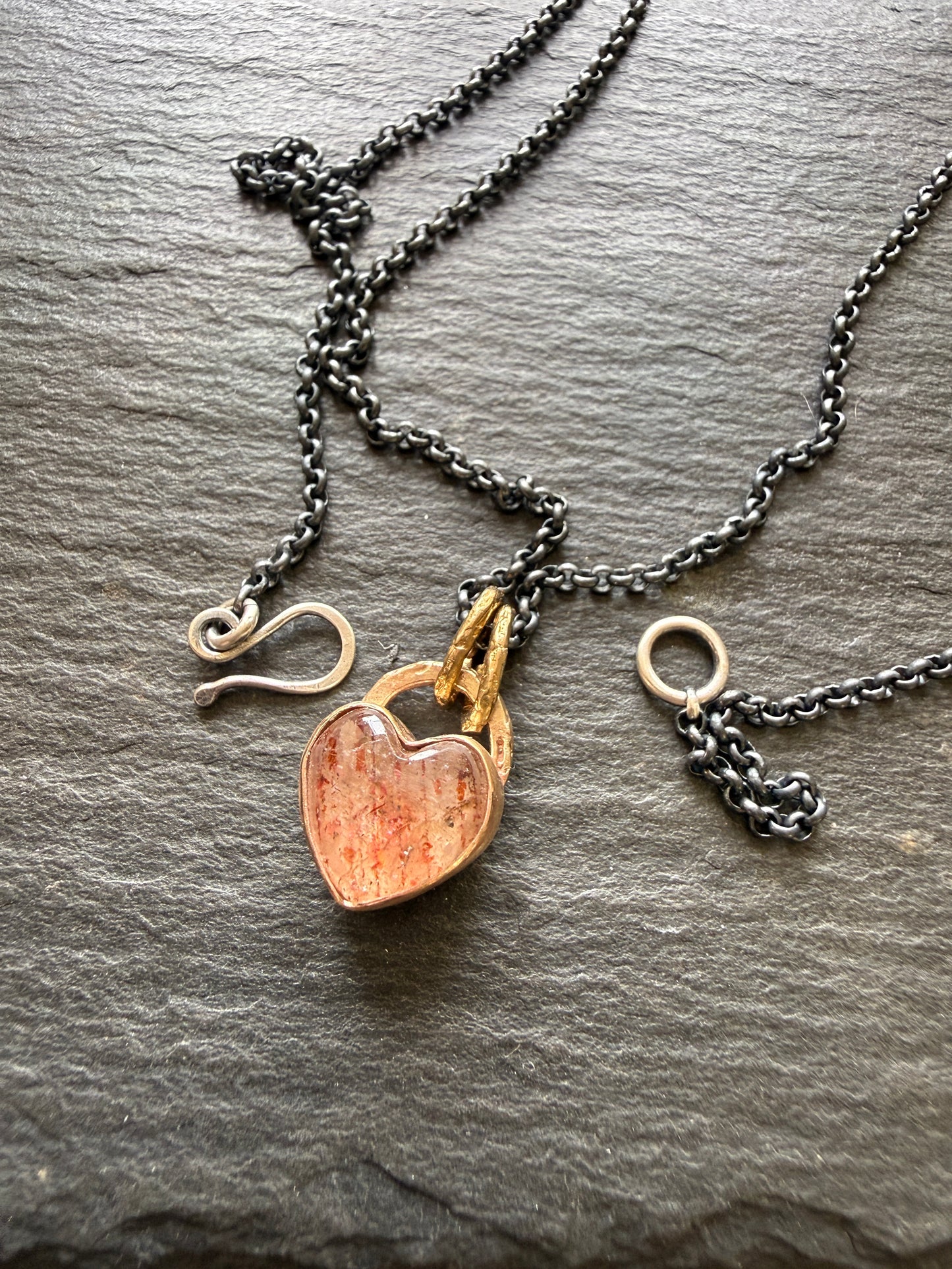 Dainty gold Confetti Sunstone