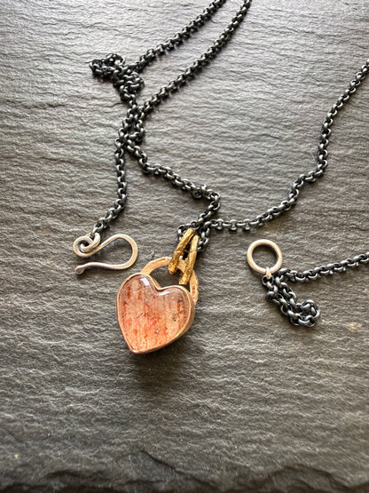 Dainty gold Confetti Sunstone
