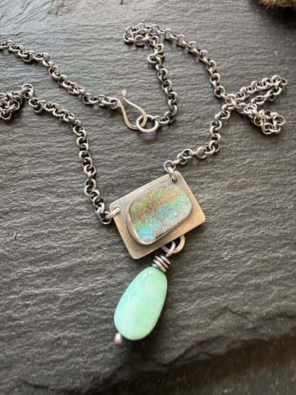 Opal and Amazonite Necklace