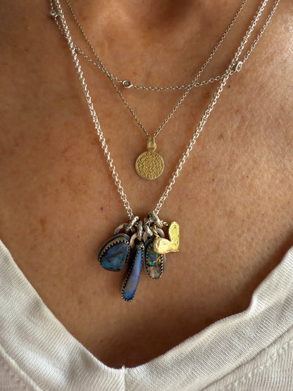 Dainty Multi Charm Opal Necklace