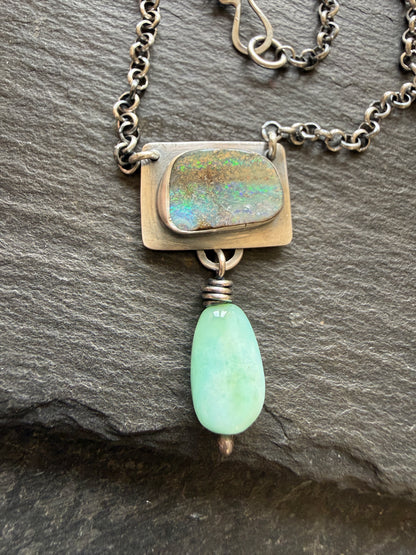 Opal and Amazonite Necklace