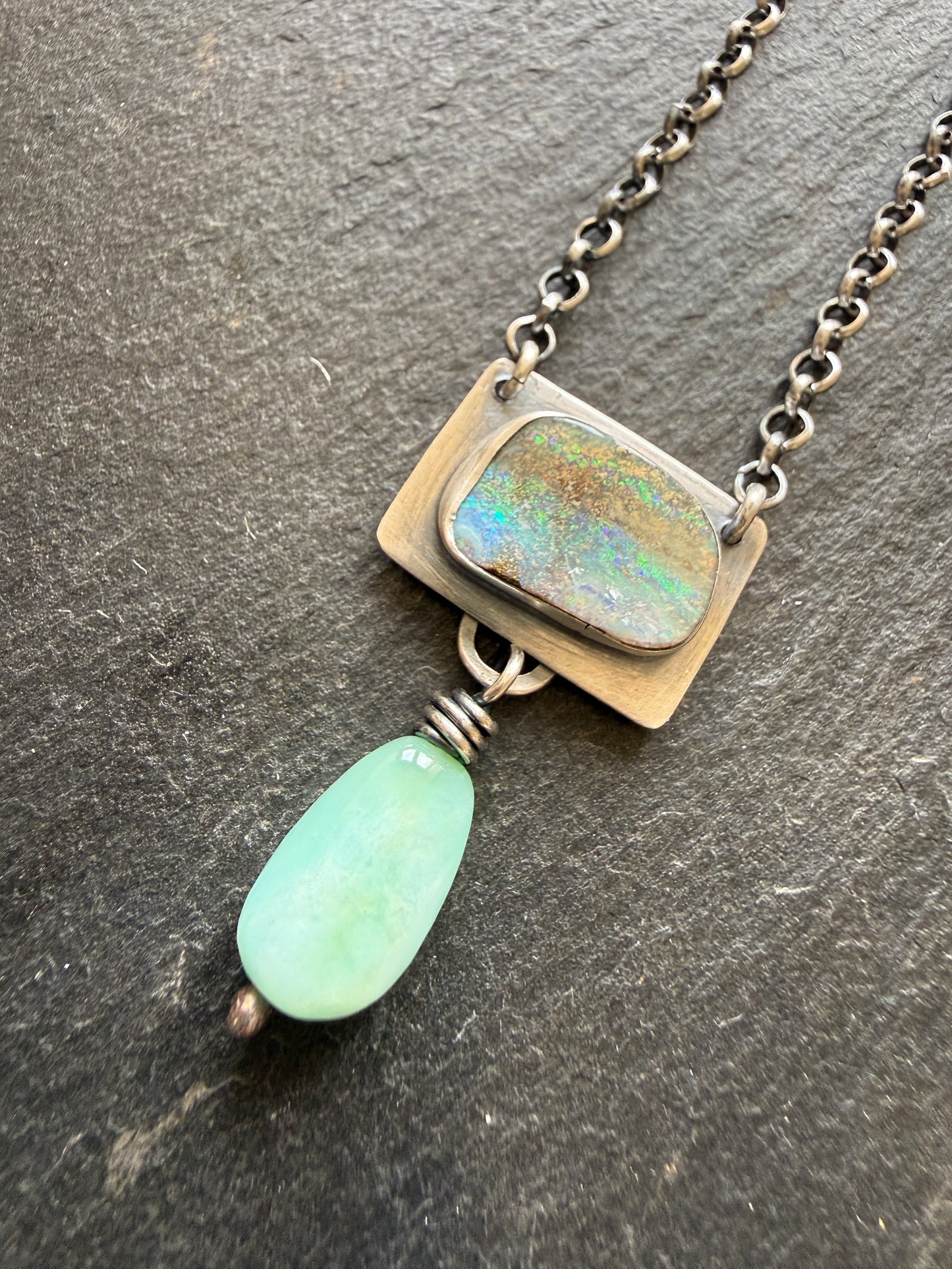Opal and Amazonite Necklace