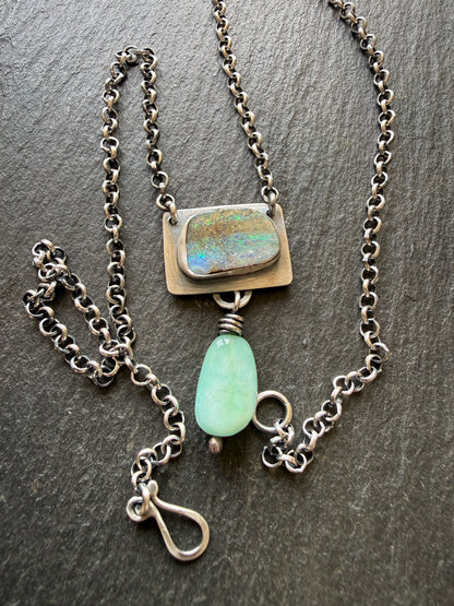 Opal and Amazonite Necklace