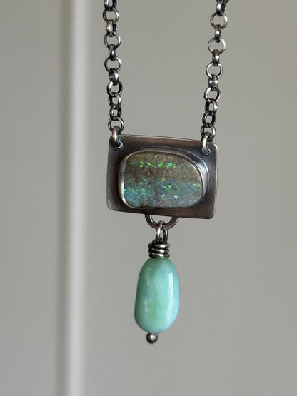 Opal and Amazonite Necklace