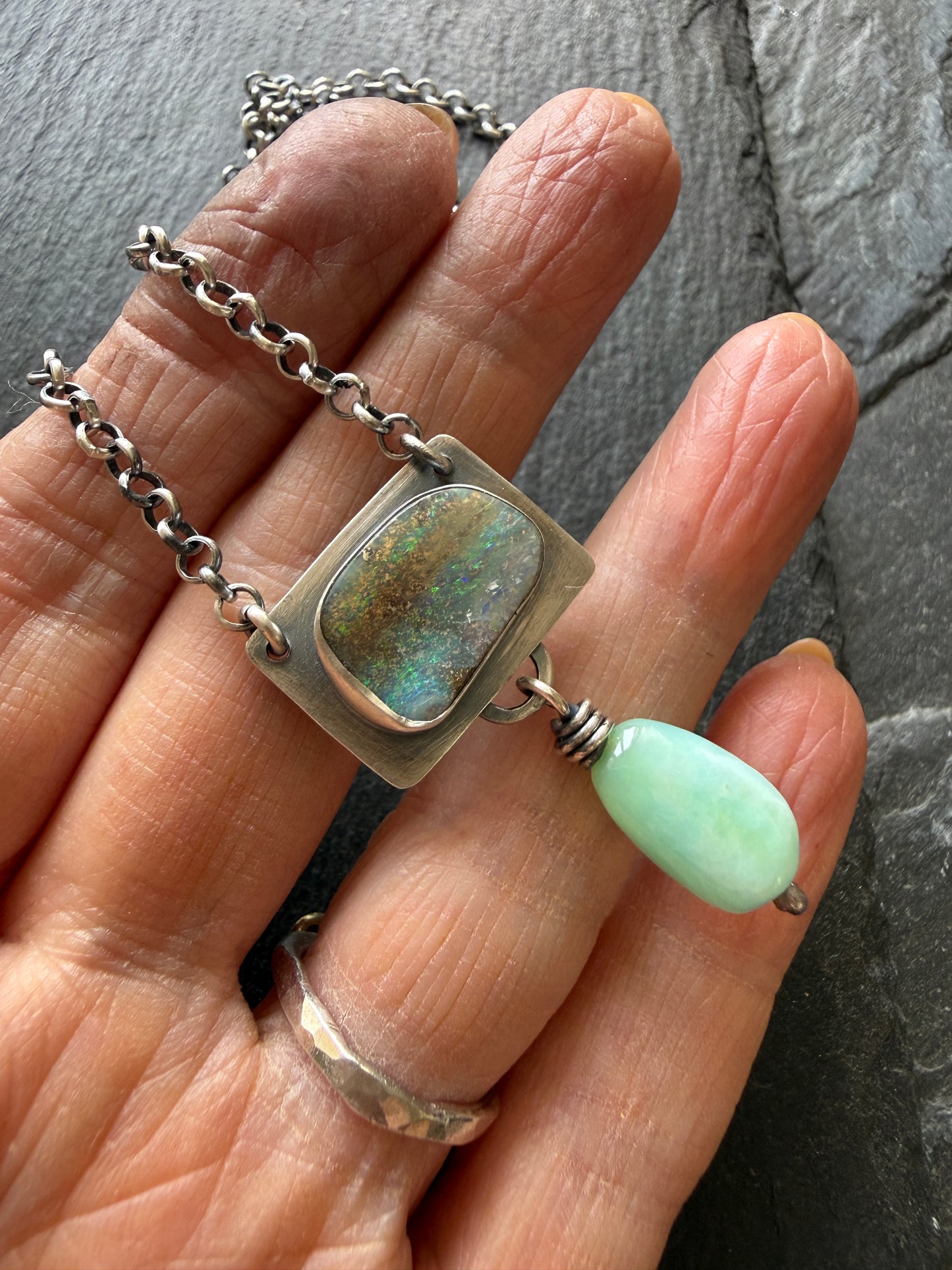 Opal and Amazonite Necklace