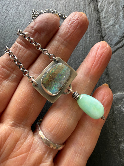 Opal and Amazonite Necklace