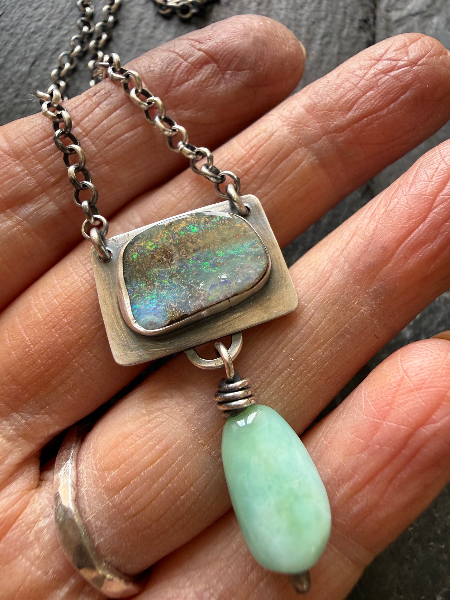 Opal and Amazonite Necklace