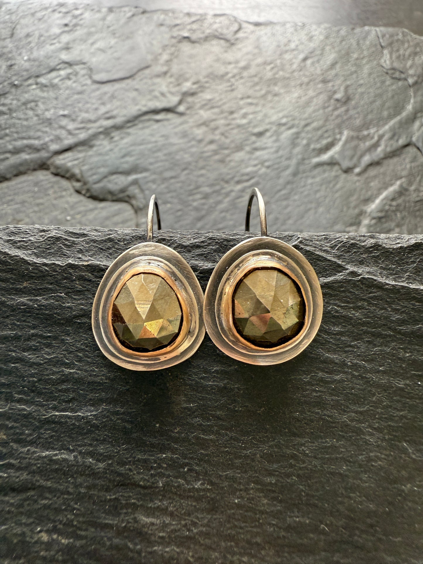 Golden Pyrite Earrings