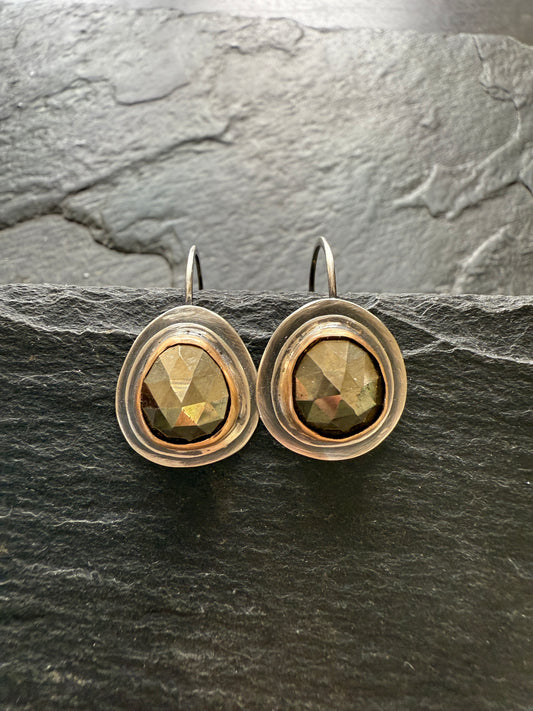 Golden Pyrite Earrings