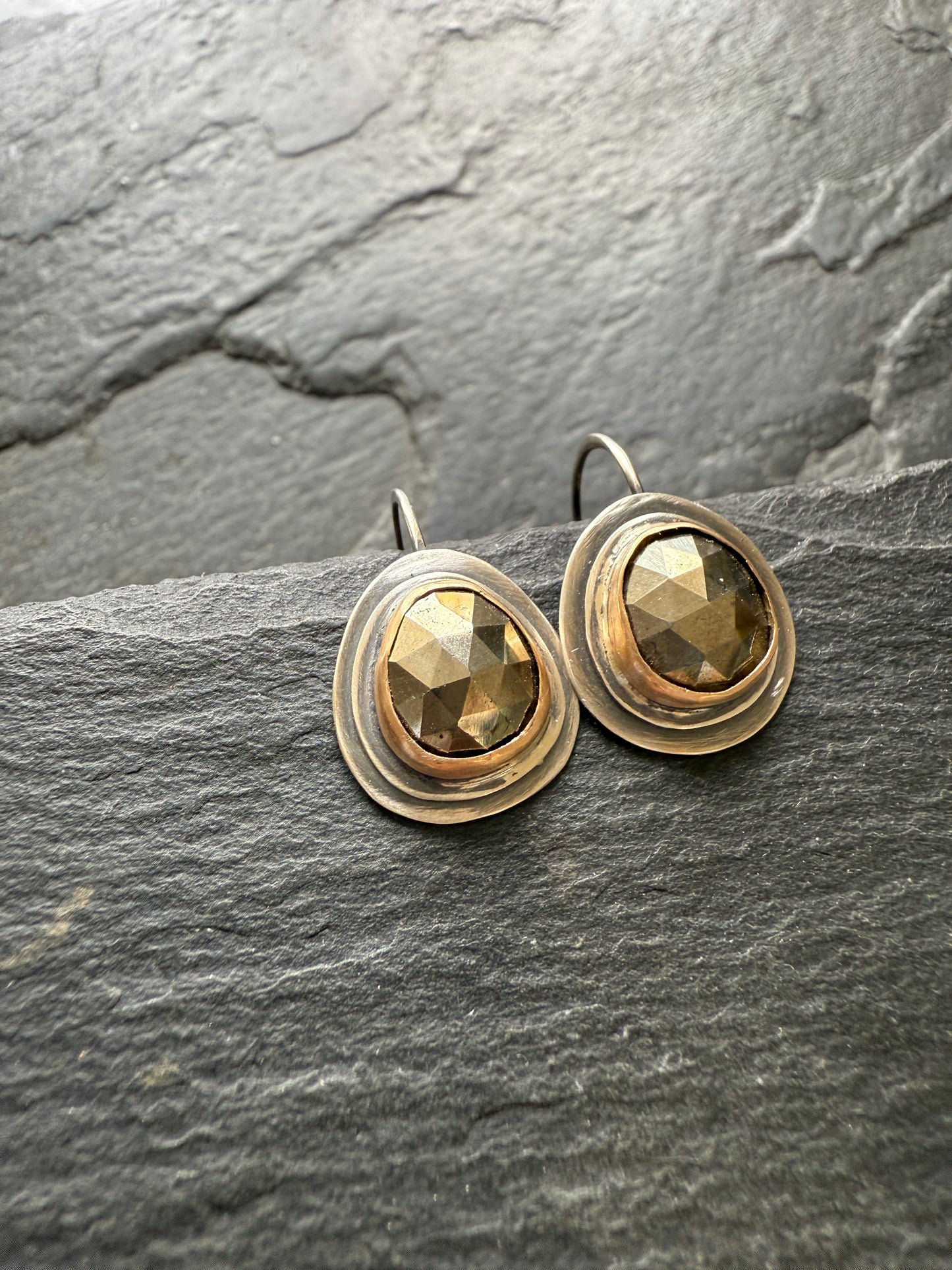 Golden Pyrite Earrings