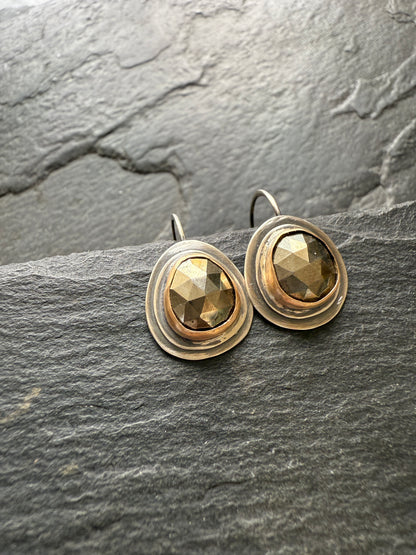Golden Pyrite Earrings