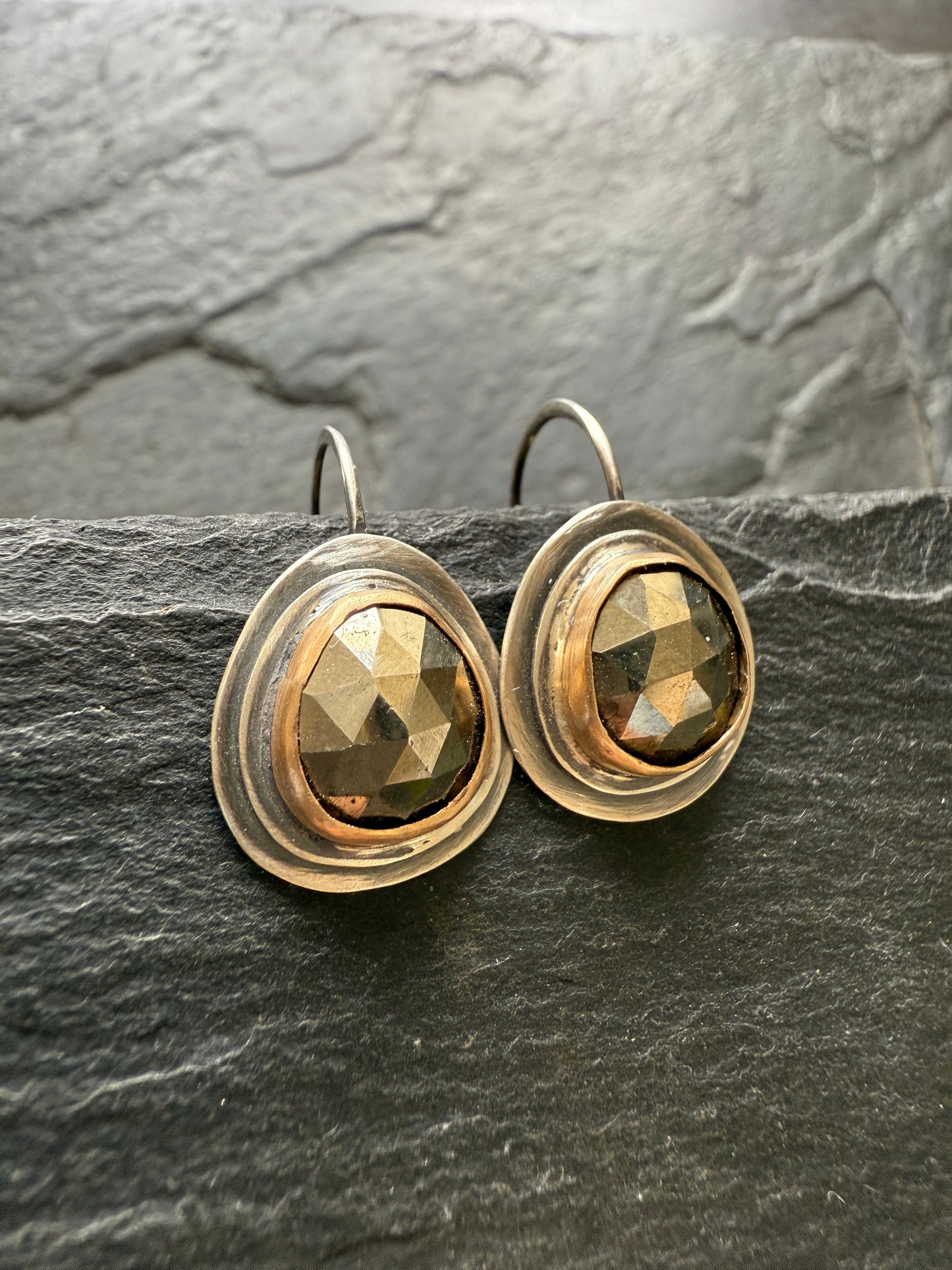 Golden Pyrite Earrings