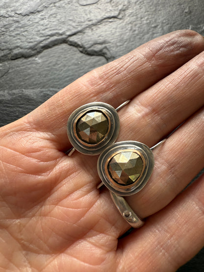 Golden Pyrite Earrings