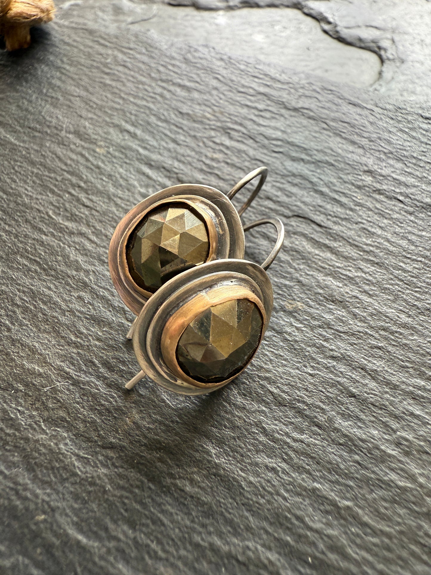 Golden Pyrite Earrings