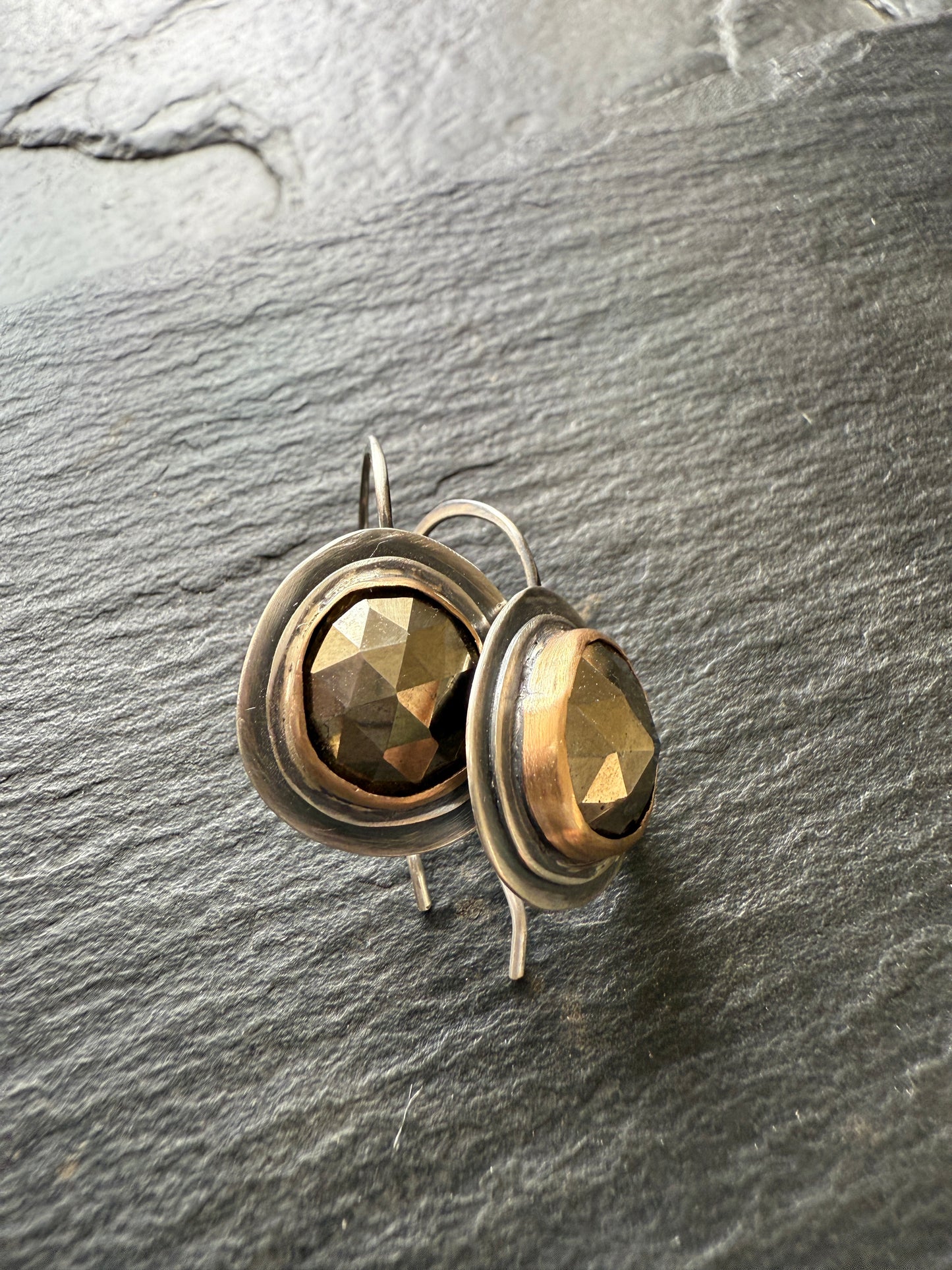 Golden Pyrite Earrings