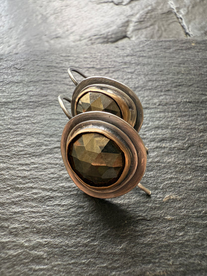 Golden Pyrite Earrings