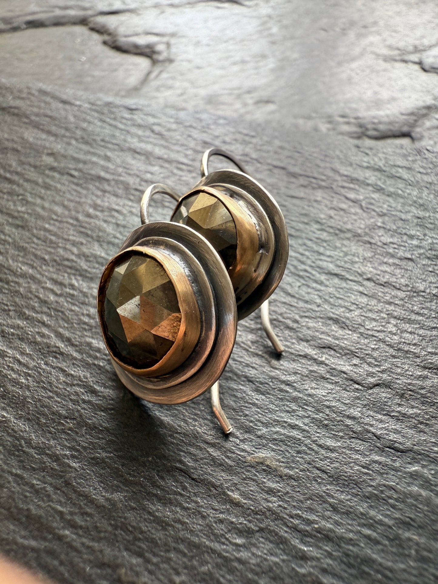 Golden Pyrite Earrings