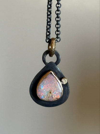 Pastel Pink Opal Necklace