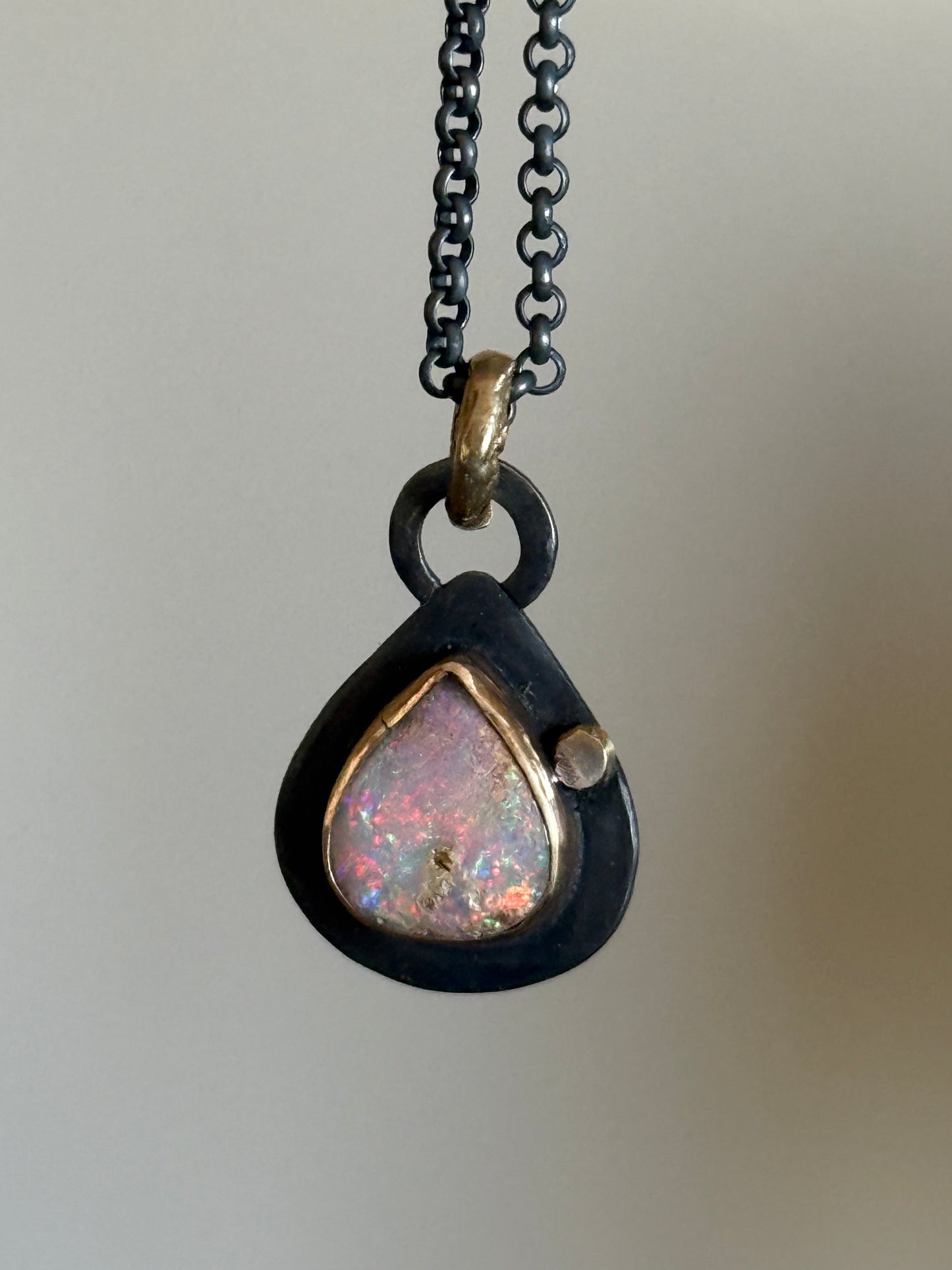 Pastel Pink Opal Necklace
