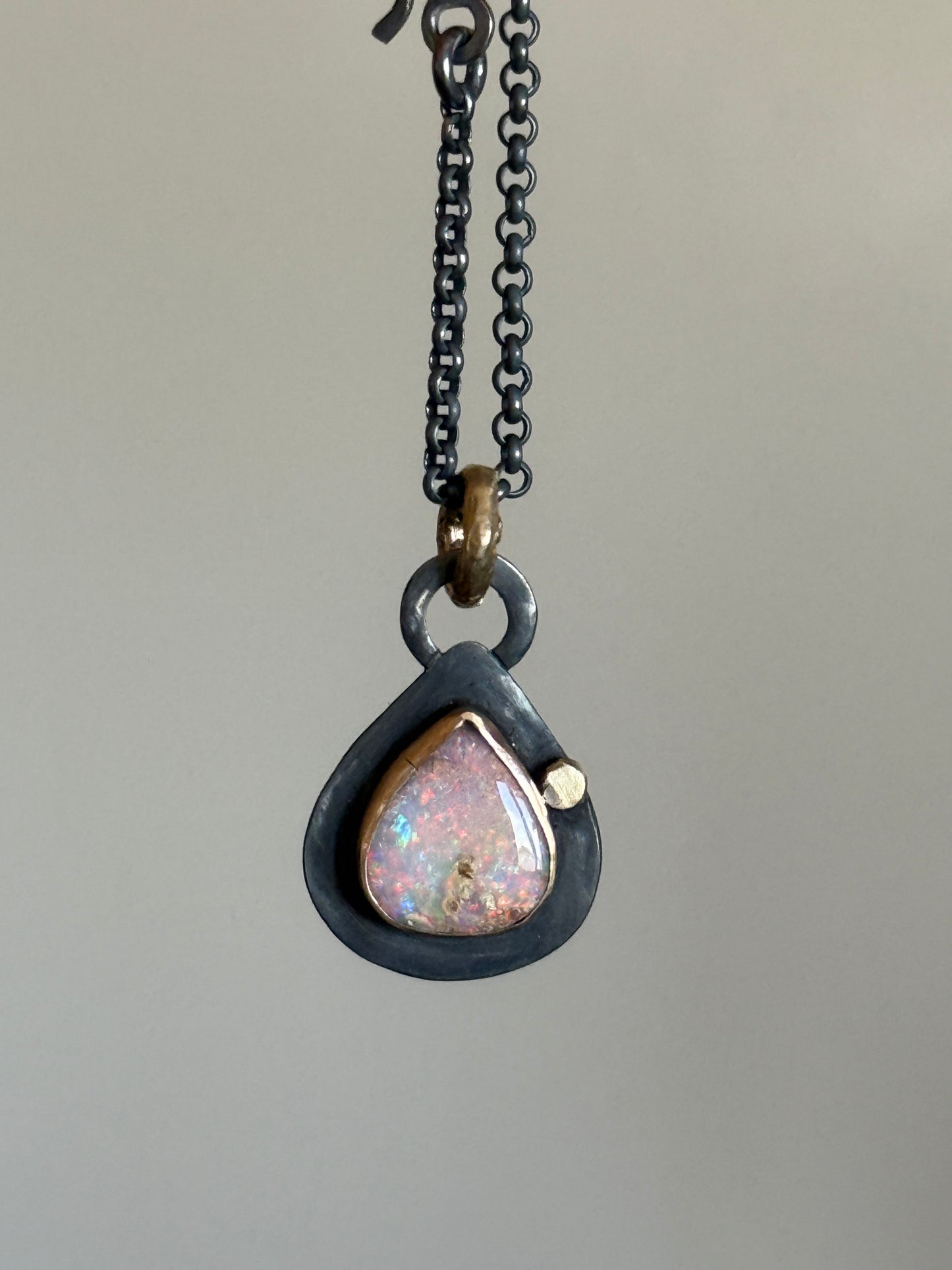 Pastel Pink Opal Necklace