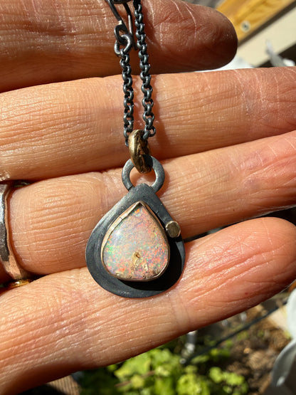 Pastel Pink Opal Necklace