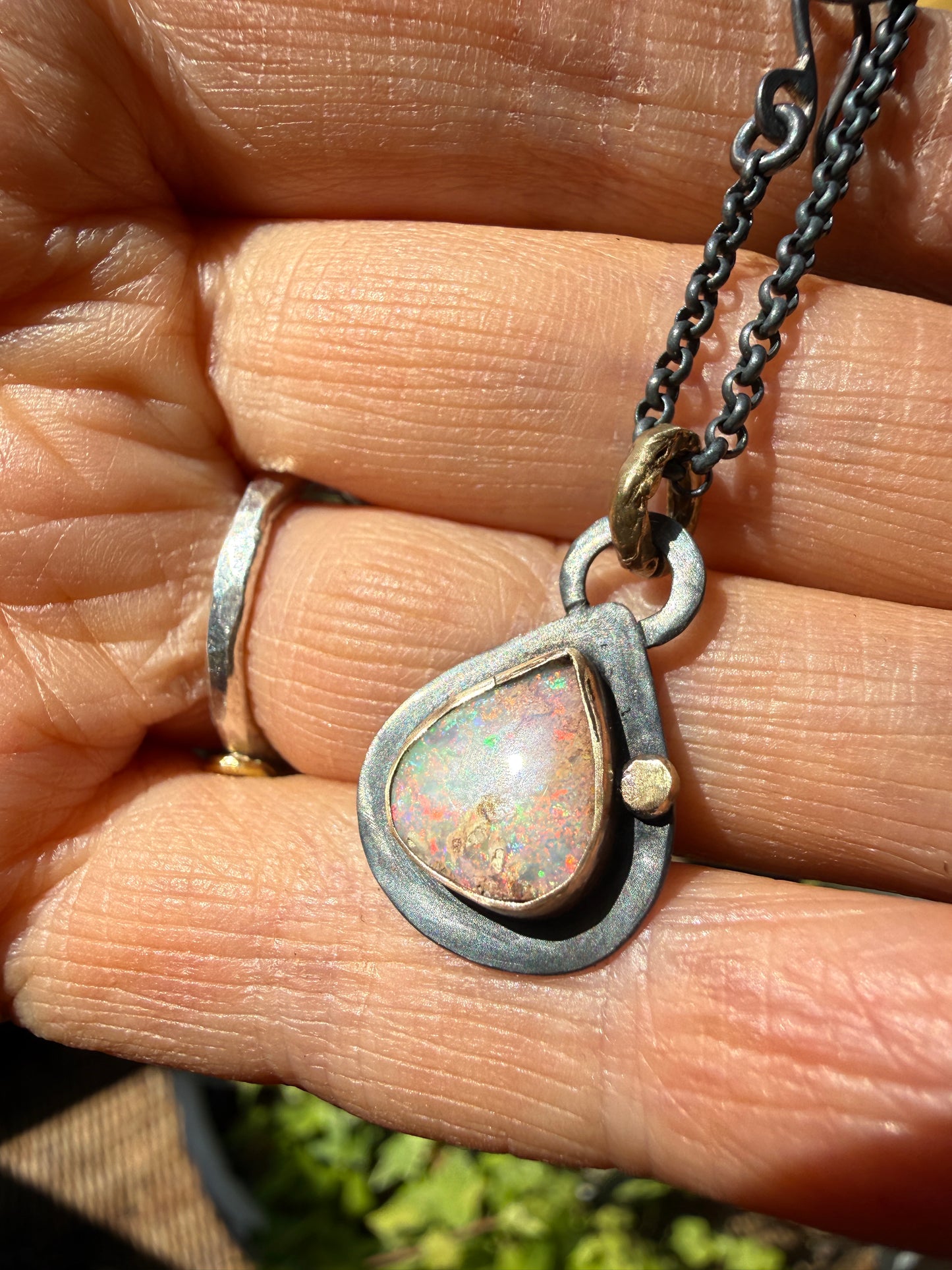 Pastel Pink Opal Necklace