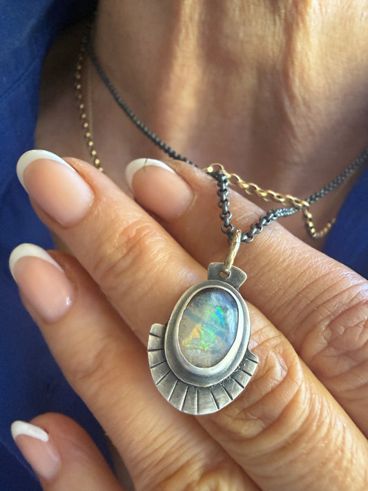 Colourful Opal Necklace