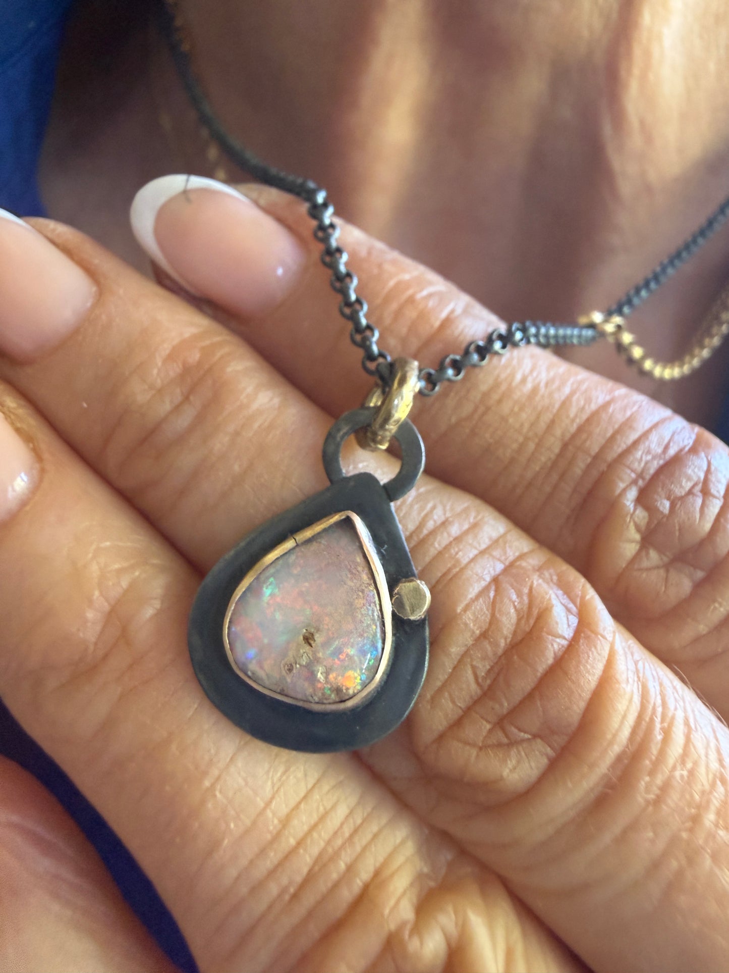 Pastel Pink Opal Necklace