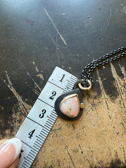 Pastel Pink Opal Necklace